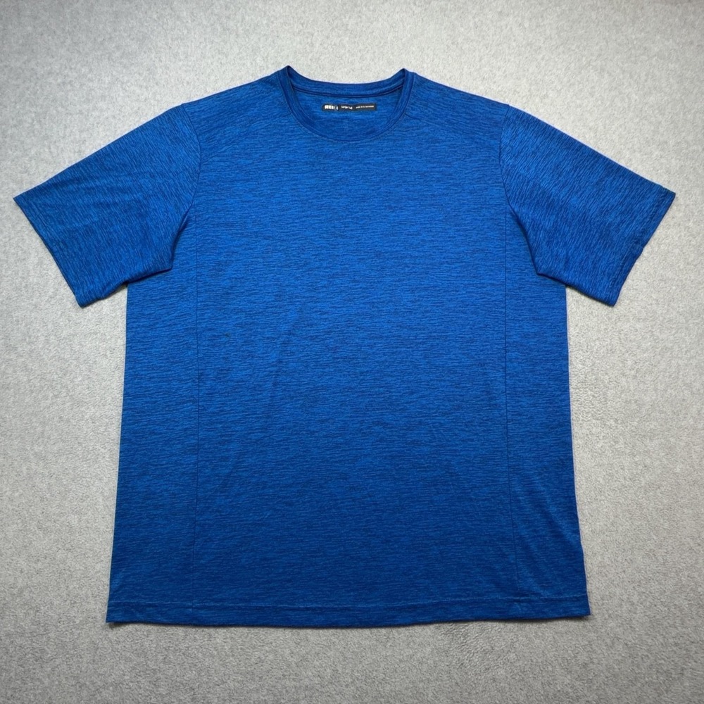 REI Co-op Active Pursuits Shirt Men LT Blue Short Sleeve Lightweight Performance